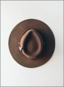 Brown Apache Tear Drop Reclaimed Hat