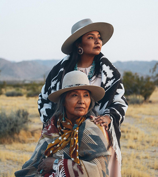 native women outdoors